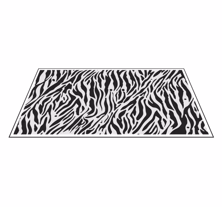 Zebrastrepen patroon vinyl vloerkleed dierenprint - TenStickers