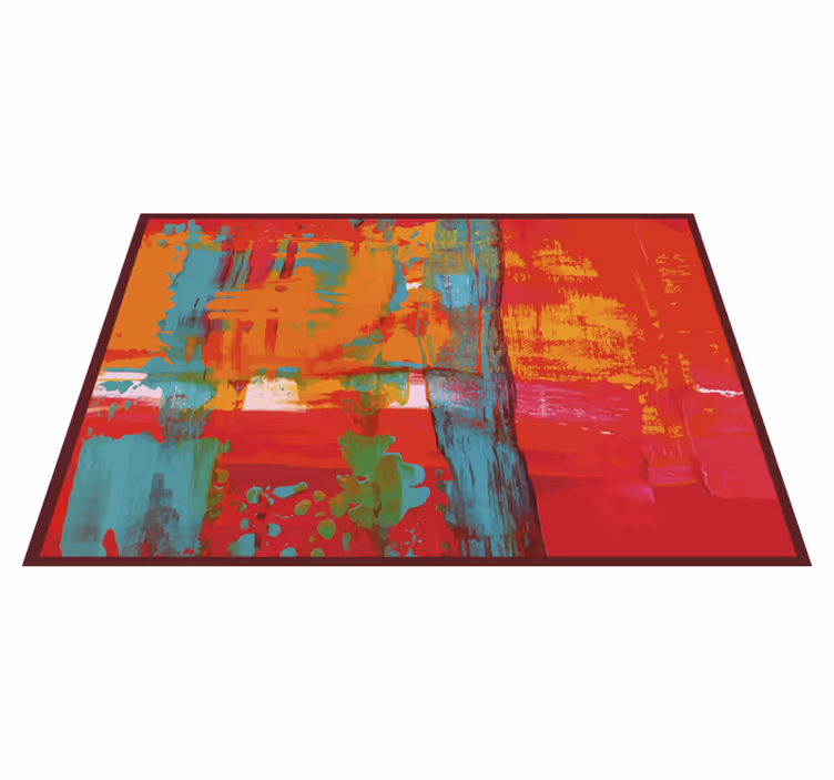 Abstracte schilderstreken vinyl tapijt geometrisch - TenStickers