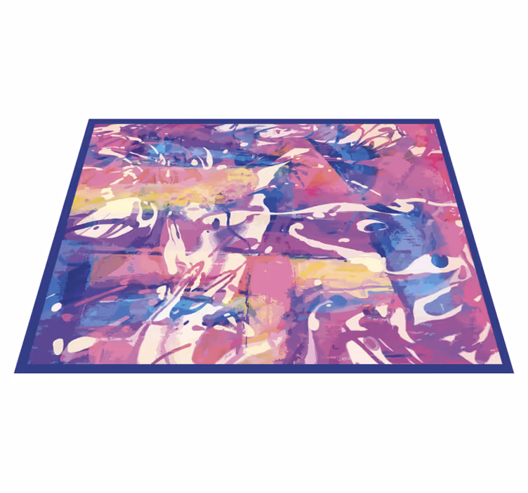 Kleurrijke abstracte werveling vinyl tapijt andere textuur - TenStickers