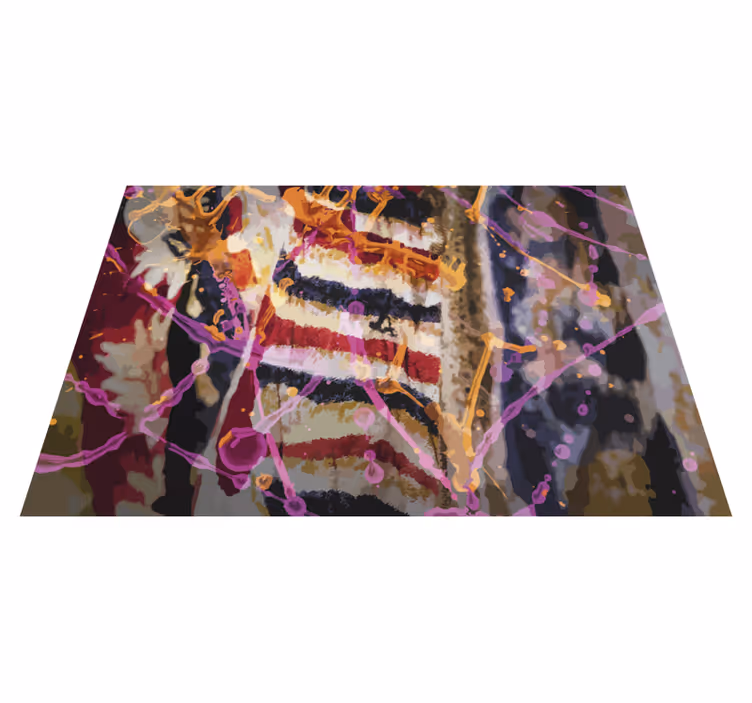 Vinyl tapijt textuur abstracte kleurenstroom - TenStickers