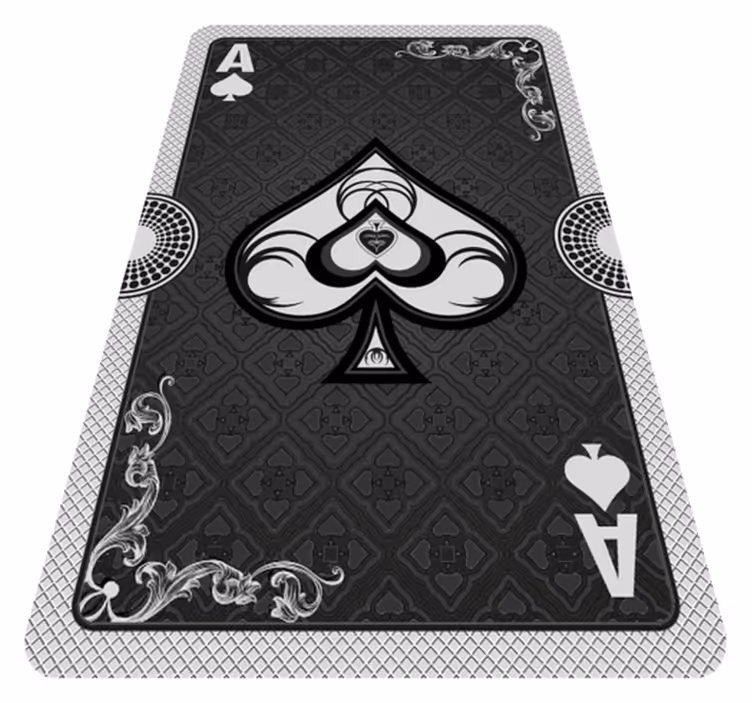 Speelkaart aas vinyl tapijt spel - TenStickers