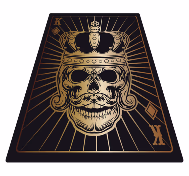 Schedel kroonmotief vinyl tapijt Halloween - TenStickers