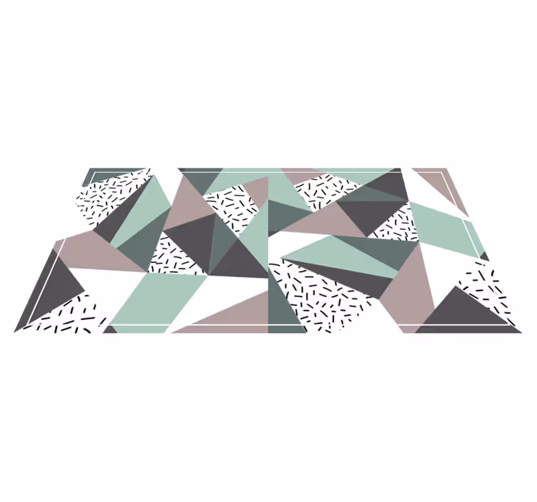 Abstracte driehoekige vormen vinyl tapijt geometrisch - TenStickers