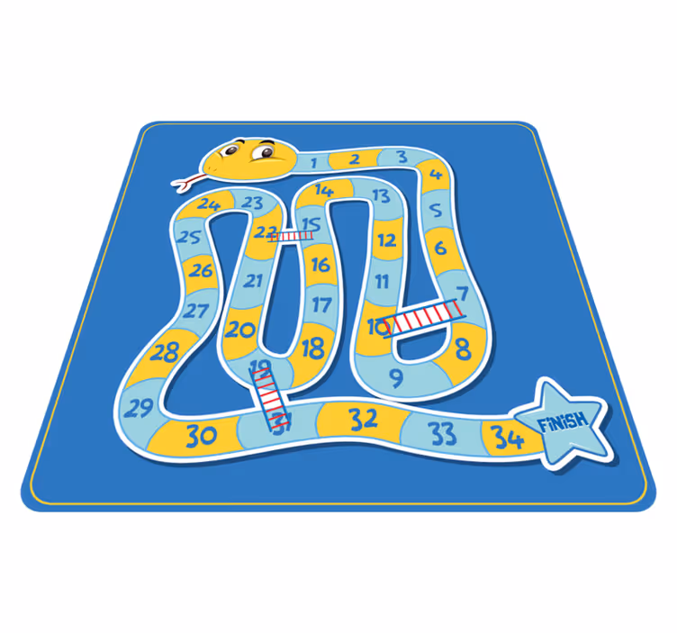 Slang en ladders vinyl tapijt spel - TenStickers