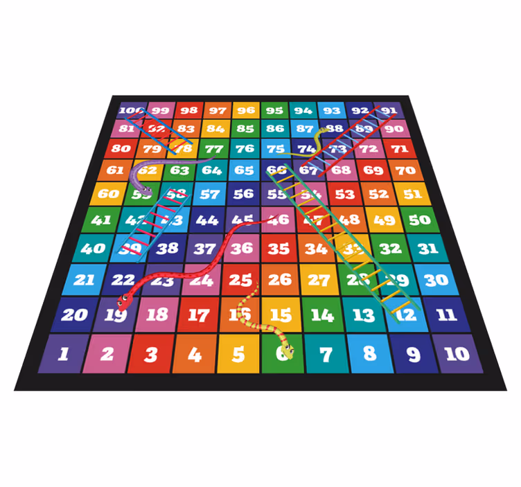Vinyl tapijt spel slangen en ladders - TenStickers