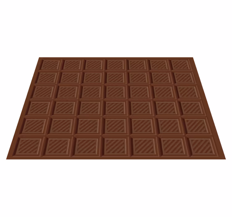 Chocolade vierkant motief vinyl tapijt keuken - TenStickers