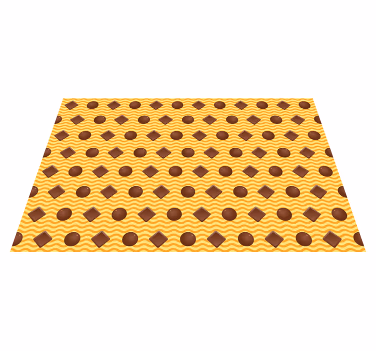 Chocoladepatroon vinyl tapijt keuken - TenStickers