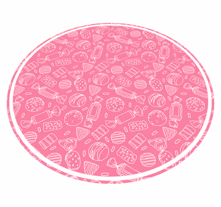 Caddy roze patroon vinyl tapijt meer kinderen - TenStickers