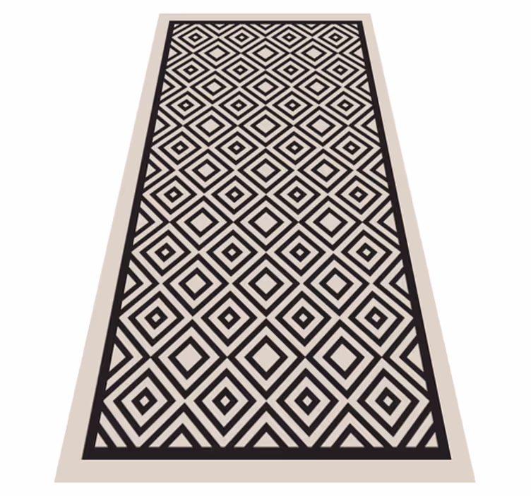 Diamantpatroon spelen vinyl tapijt geometrisch - TenStickers