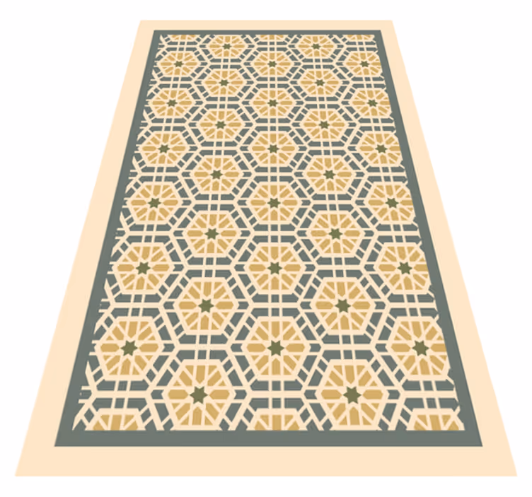 Geometrisch patroonkunstwerk vinyl tapijt slaapkamer - TenStickers