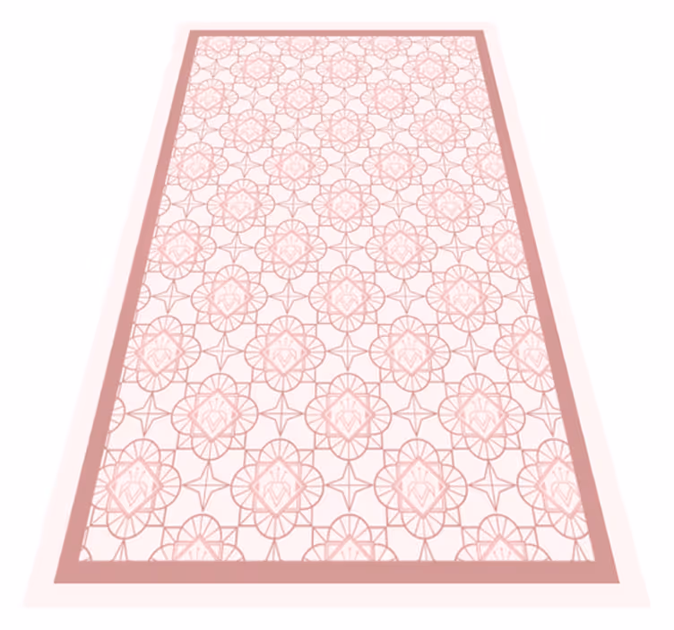 Bloemige geometrie vinyl tapijt baby - TenStickers