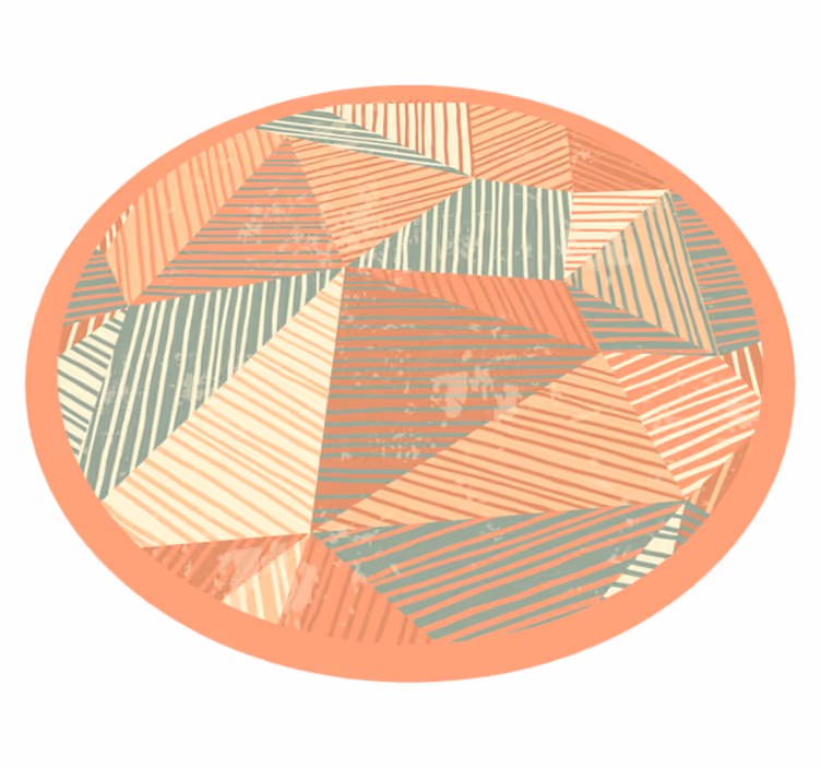 Driehoeken kleurenspel vinyl tapijt geometrisch - TenStickers