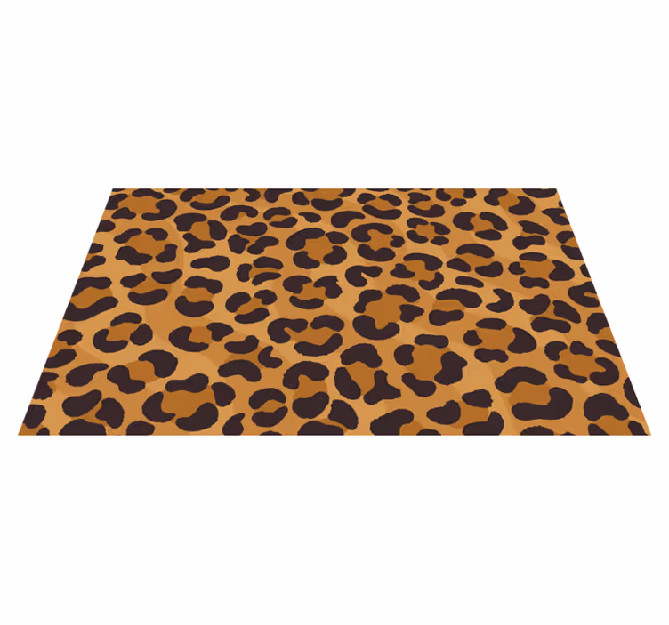 Stijl met luipaardmotief vinyl vloerkleed dierenprint - TenStickers