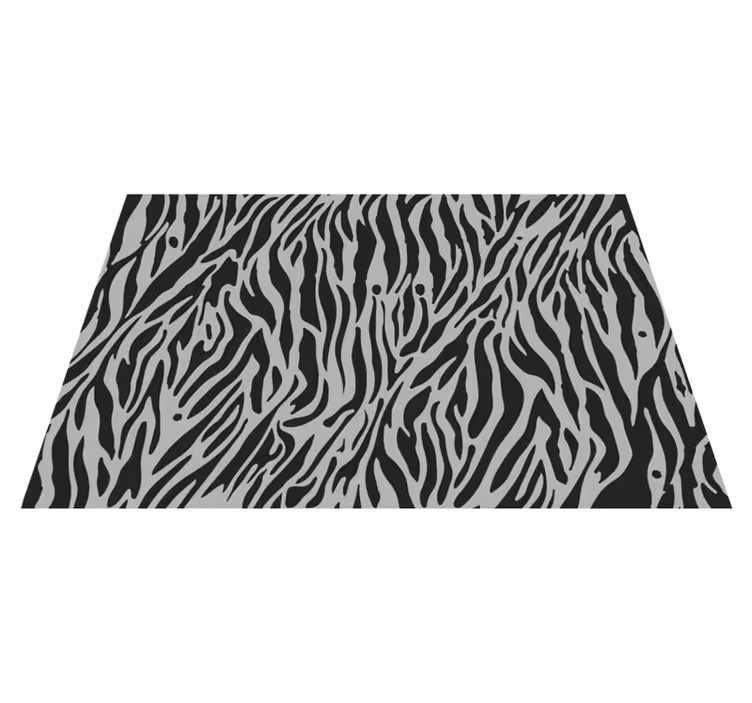 Zebrapatroon strepen vinyl vloerkleed dierenprint - TenStickers