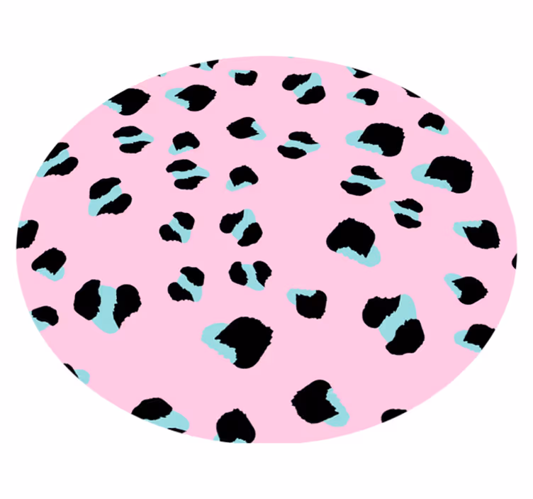 Roze luipaardvlekken vinyl vloerkleed dierenprint - TenStickers