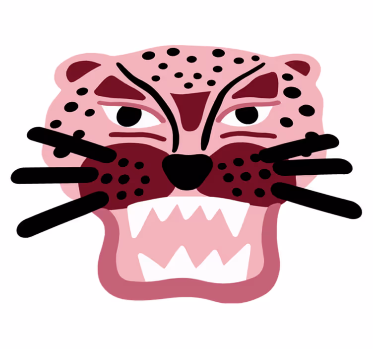Woeste luipaardkop vinyl tapijt meer kinderen - TenStickers