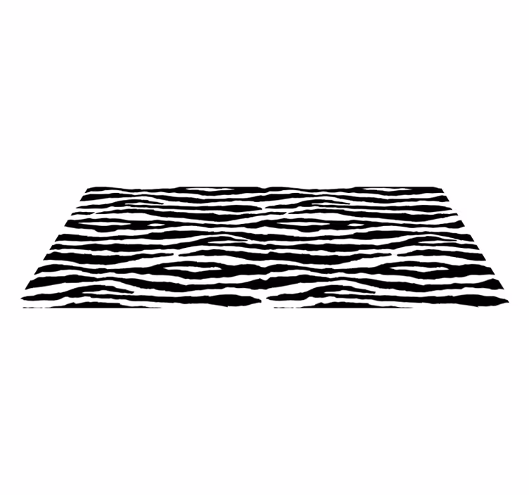 Chique zebrastrepen vinyl vloerkleed dierenprint - TenStickers