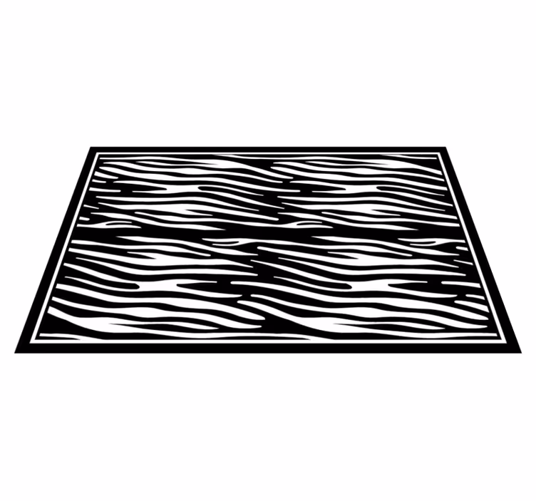 Opvallend zebrapatroon vinyl vloerkleed dierenprint - TenStickers