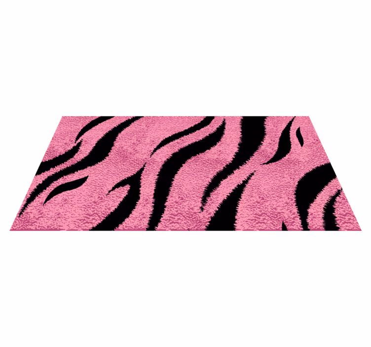 Roze zebrastrepen vinyl vloerkleed dierenprint - TenStickers