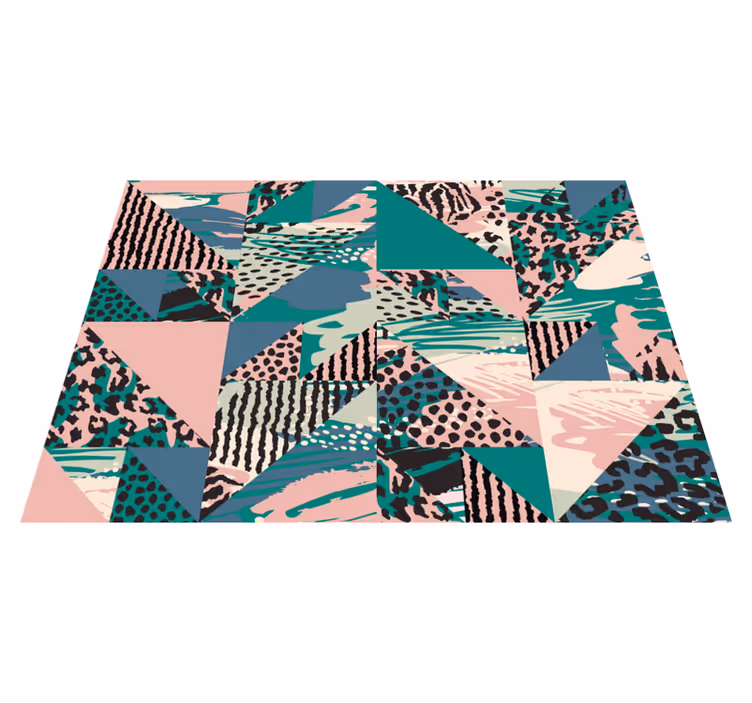 Geometrische gelaagde abstracties vinyl tapijt textuur - TenStickers