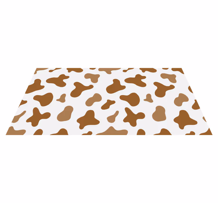 Koeienhuid bruin design vinyl vloerkleed dierenprint - TenStickers