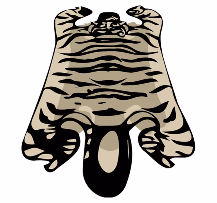 Stijlvolle tijgerstrepen vinyl vloerkleed dierenprint - TenStickers