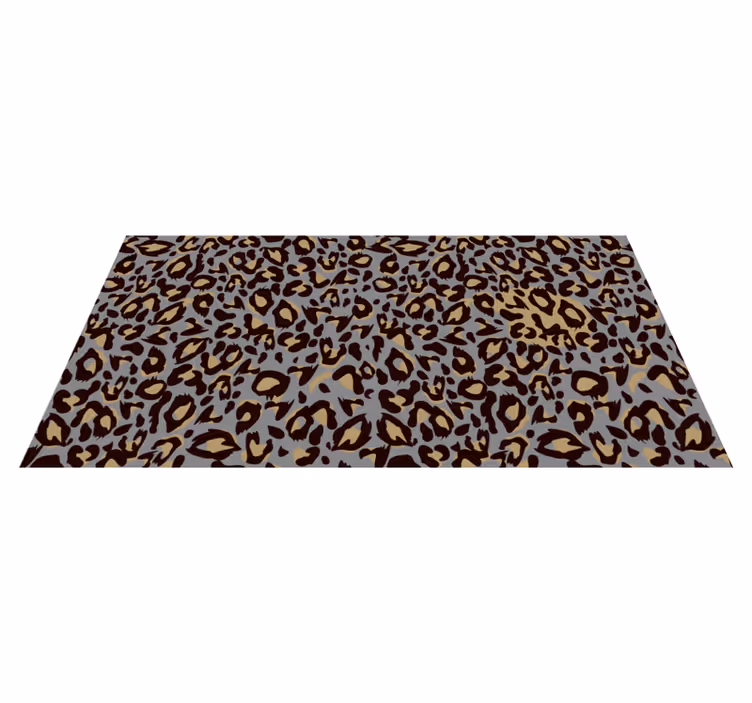 Grijze luipaardprint vinyl vloerkleed dierenprint - TenStickers