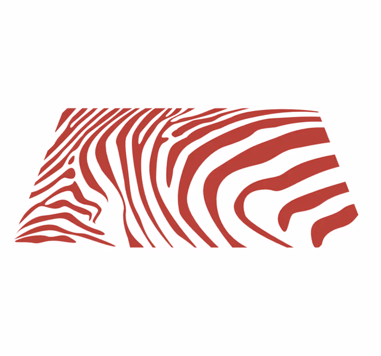 Opvallende rode golven vinyl vloerkleed dierenprint - TenStickers