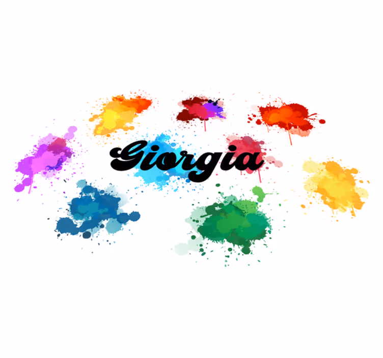 Cirkelvormig ontwerp met spatten vinyl tapijt tiener - TenStickers