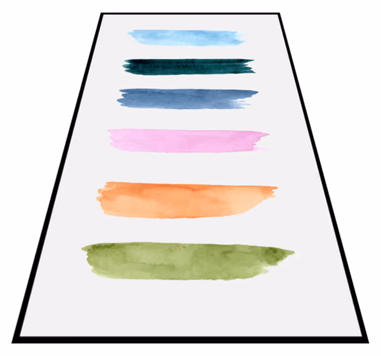 Aquarelstrepen vinyl tapijt minimalistisch - TenStickers