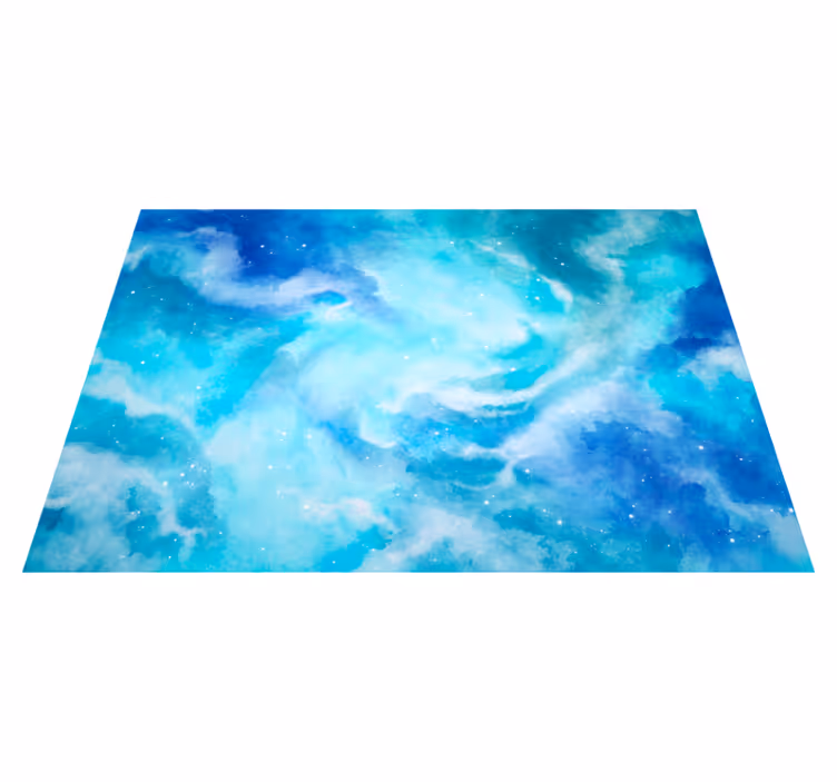 Hemelse aquarel vinyl tapijt andere textuur - TenStickers