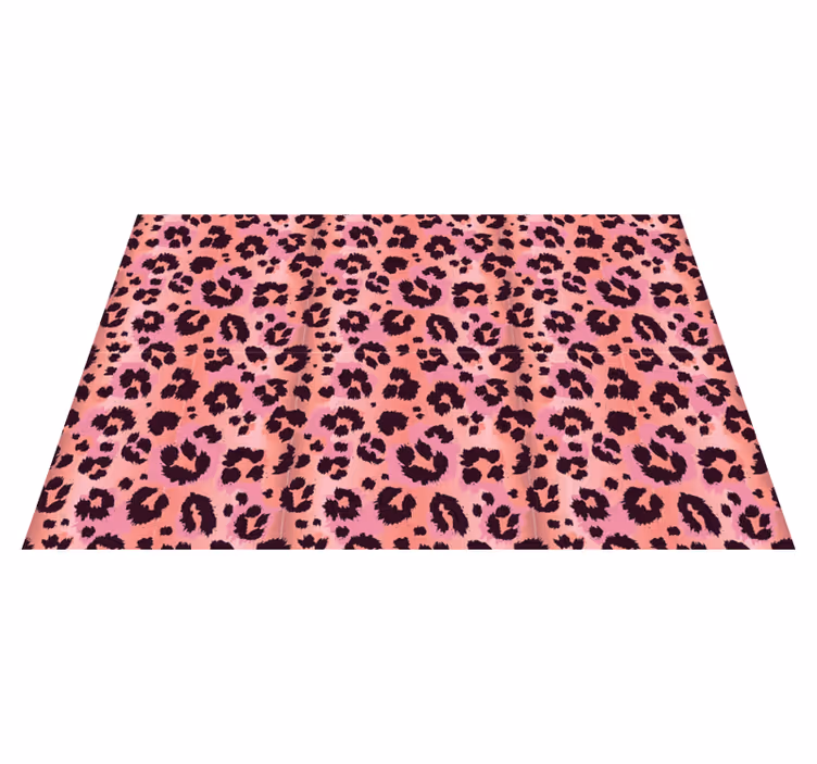 Luipaardroze vinyl vloerkleed dierenprint - TenStickers