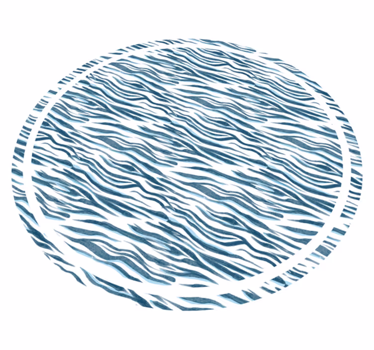 Stijlvolle zebragolf vinyl vloerkleed dierenprint - TenStickers