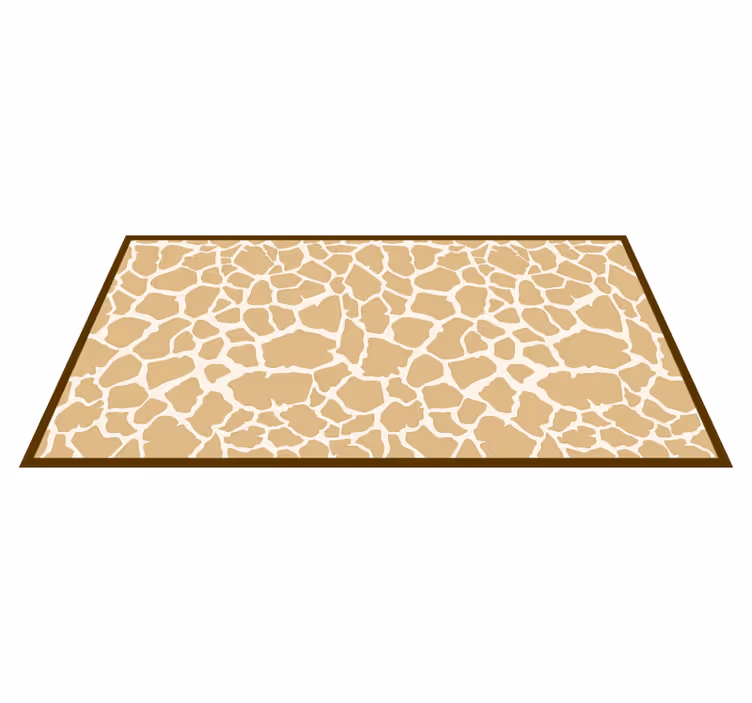 Giraffe vlekkenpatroon vinyl vloerkleed dierenprint - TenStickers