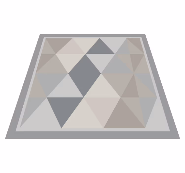 Driehoekige grijze harmonie vinyl tapijt geometrisch - TenStickers