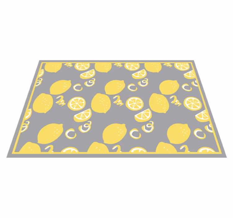 Citrusvruchtmotief vinyl tapijt keuken - TenStickers