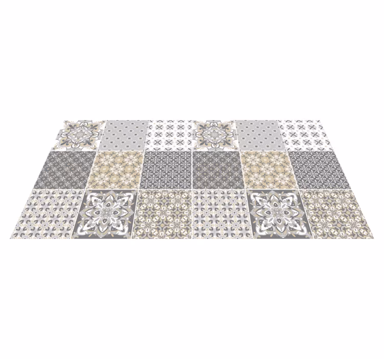 Hydraulische tegels vinyl tapijt Tegeleffect  - TenStickers
