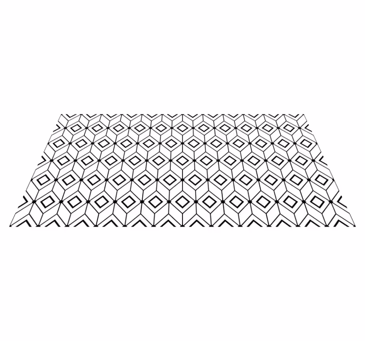 Moderne diamantelementen vinyl tapijt geometrisch - TenStickers