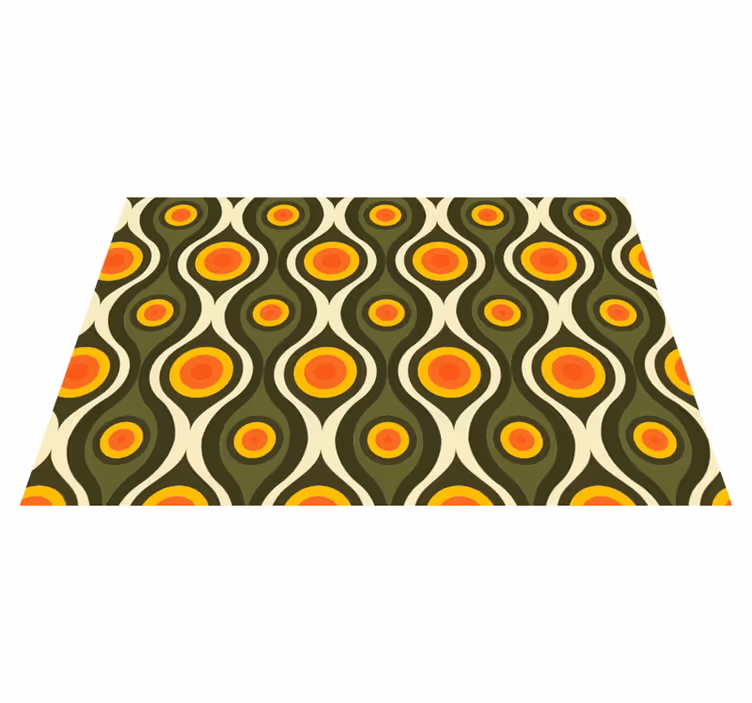 Retro cirkel embleem vinyl tapijt mozaïek - TenStickers
