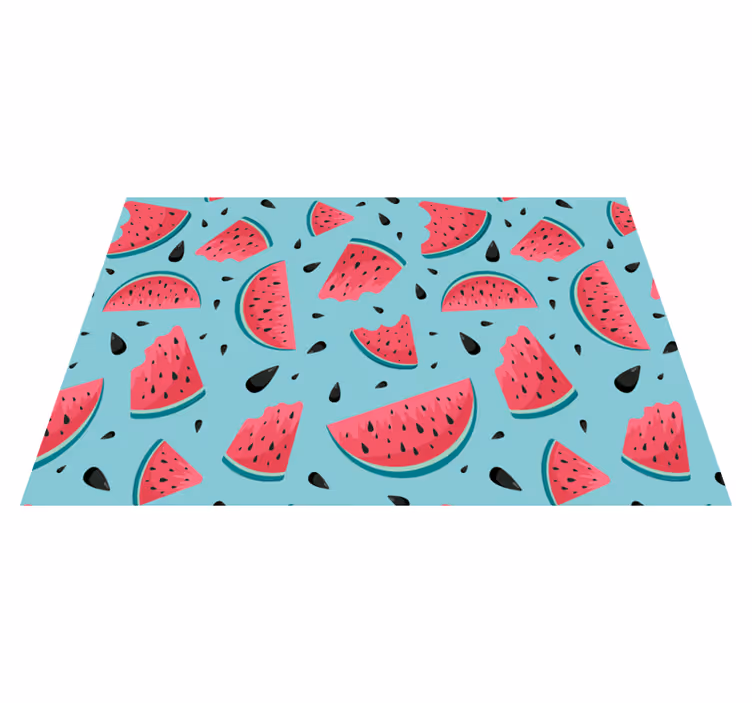 Watermeloenplakmotief vinyl tapijt keuken - TenStickers