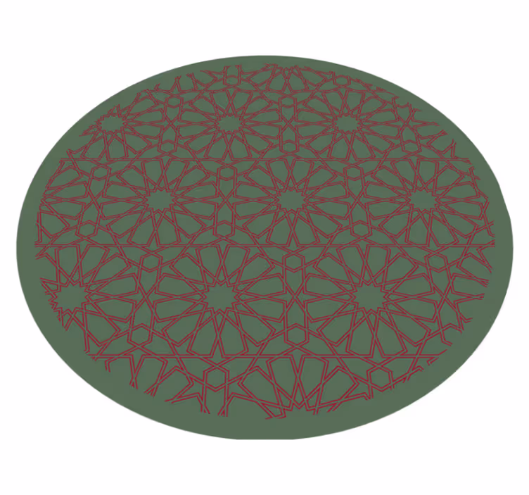 Vinyl tapijt mozaïek ingewikkelde geometrische configuratie - TenStickers