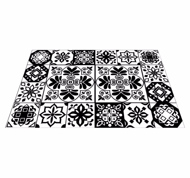 Spaans geometrisch ontwerp vinyl tapijt tegels - TenStickers