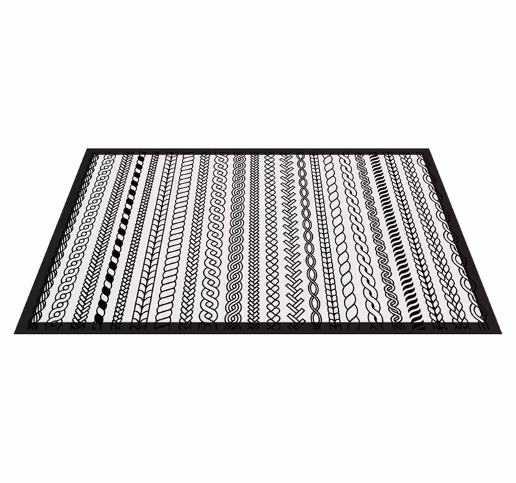 Strepen en lussen vinyl tapijt badkamer - TenStickers