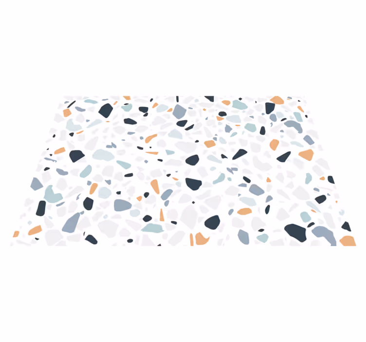 Kleurrijke kiezelmix vinyl tapijt badkamer - TenStickers