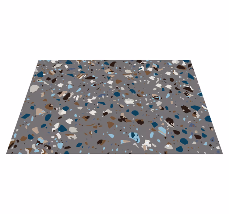 Terrazzo kiezel gemengd marmeren vinyl tapijt - TenStickers