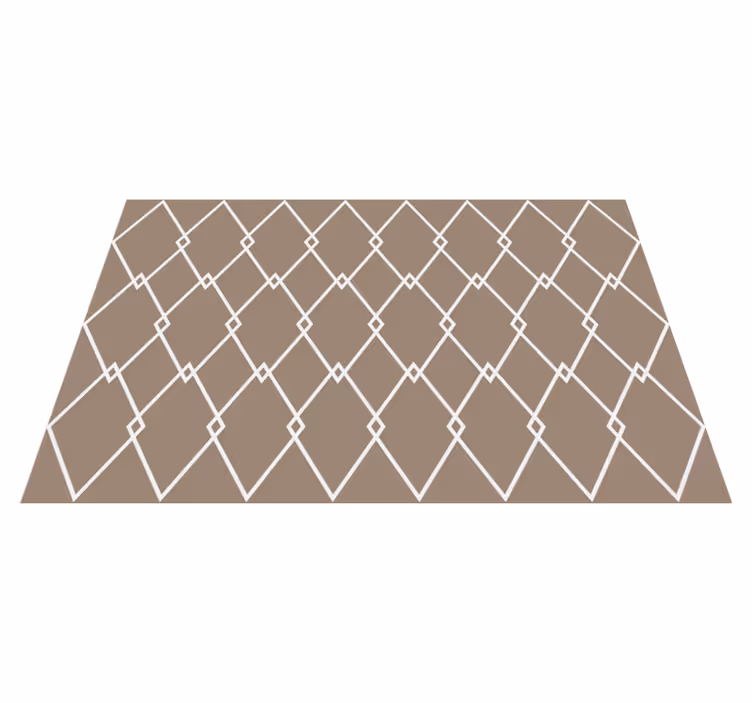 Kruisende diamanten vinyl tapijt geometrisch - TenStickers