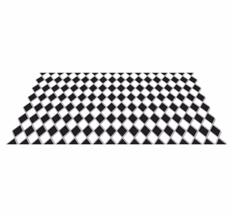 Ruitpatroon vinyl tapijt keuken - TenStickers