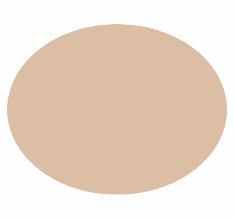 Zachte beige tint vinyl tapijt rond - TenStickers