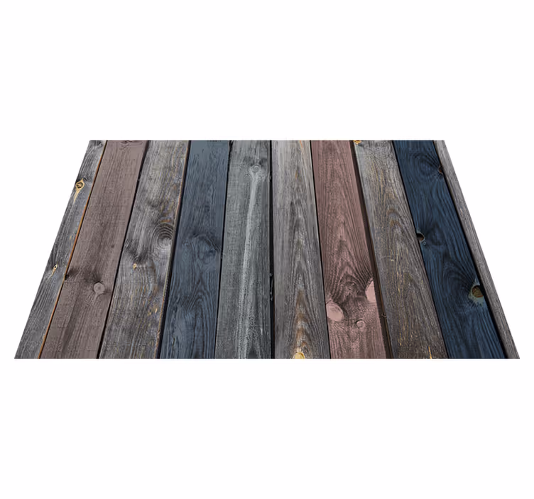 Rustieke donkere planken vinyl tapijt houtstructuur - TenStickers