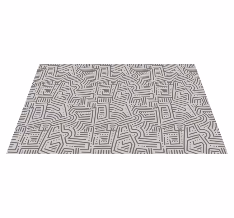 Abstracte lineaire vormen vinyl tapijt modern - TenStickers